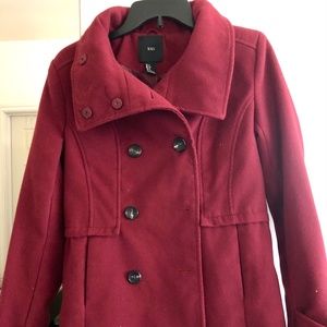 F21 Burgundy Coat size S